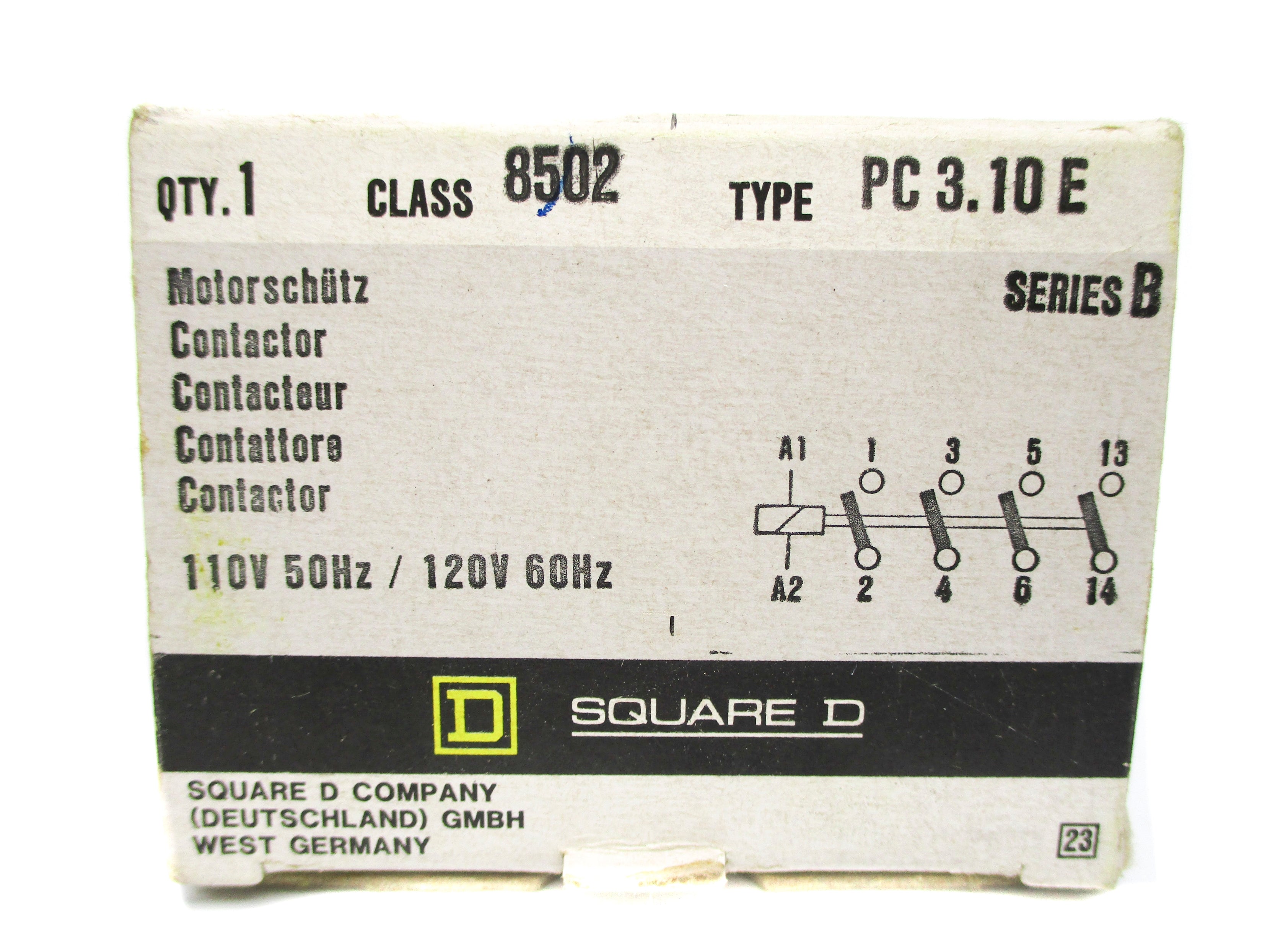 SQUARE D 8502PC3.10E SER. B 110/120V NSMP