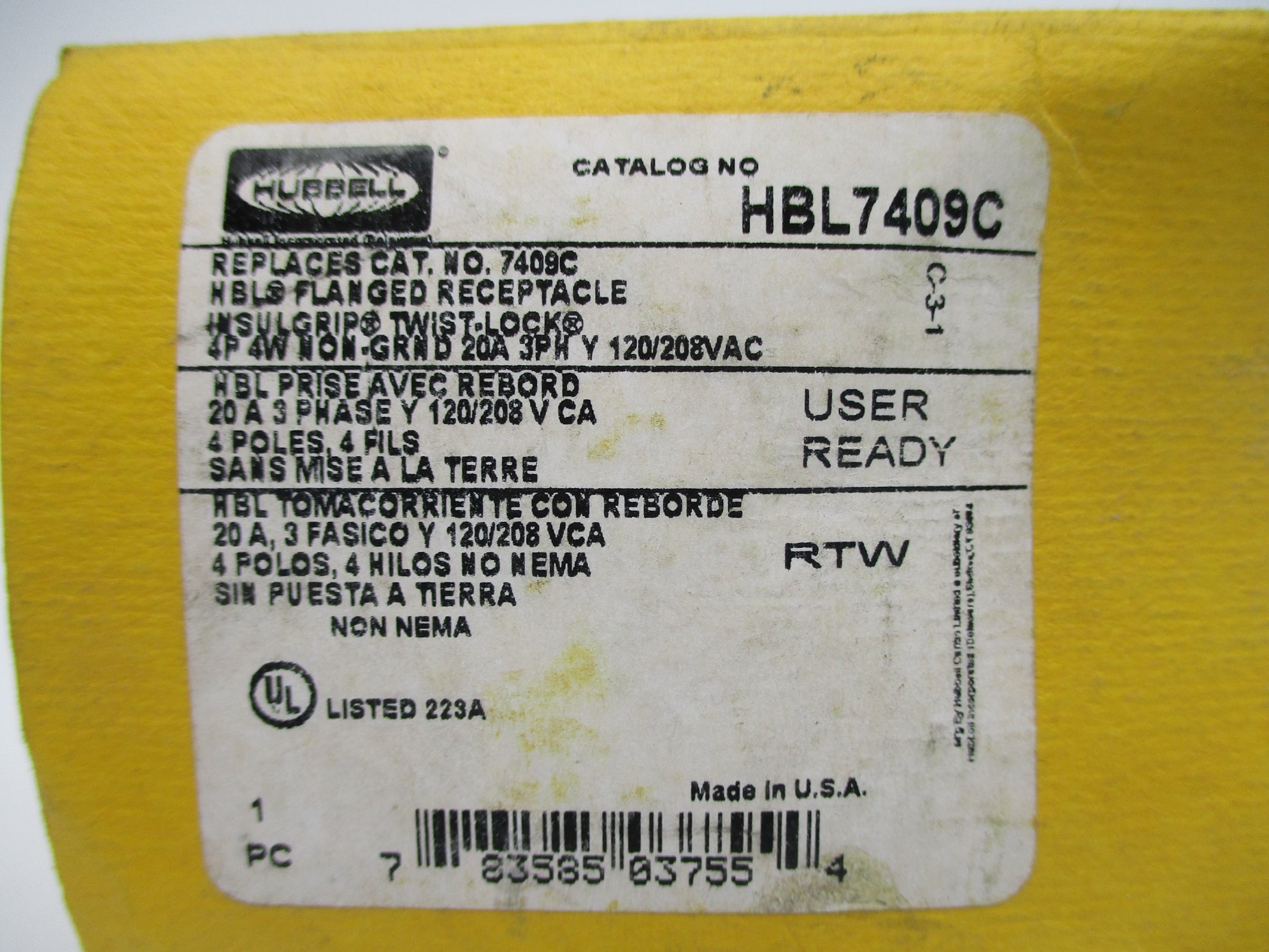 HUBBELL HBL7409C NSMP