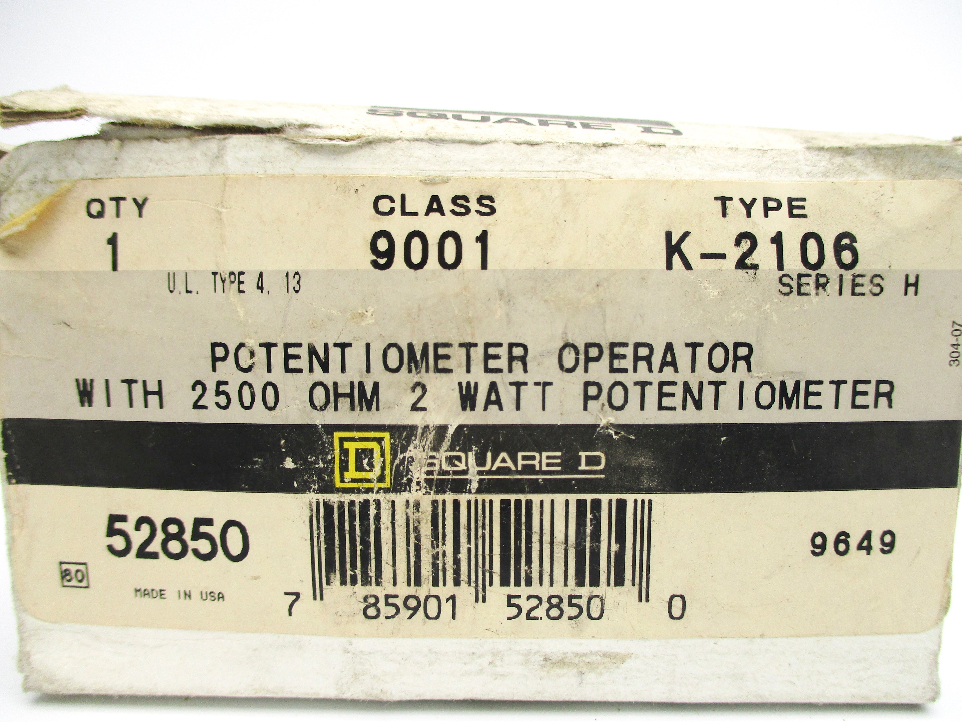SQUARE D 9001K2106 SER. H NSMP