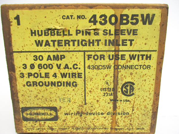 HUBBELL 430B5W NSMP