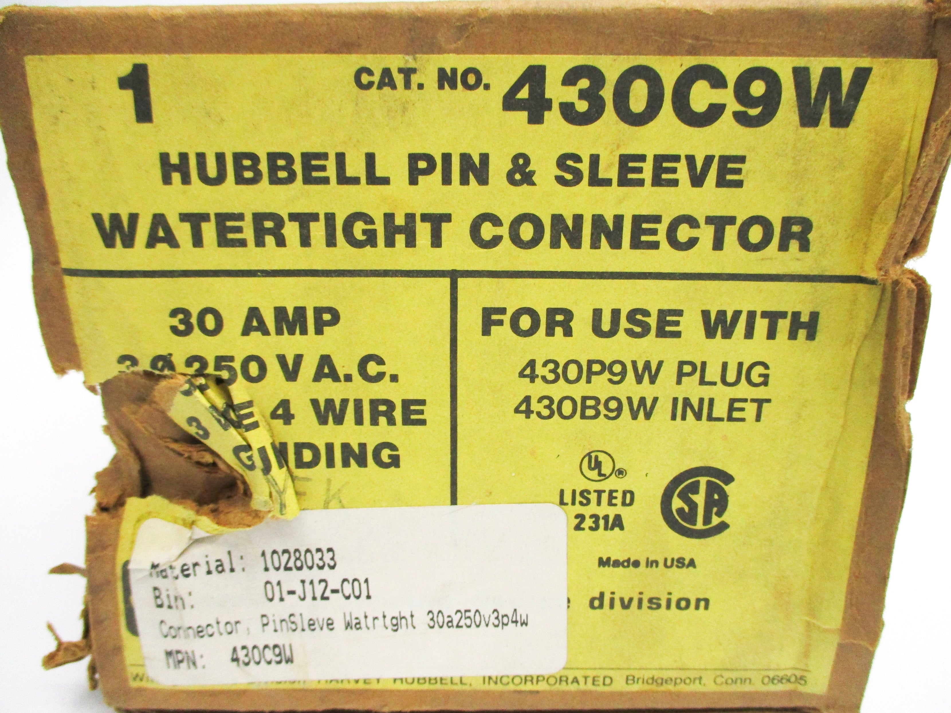 HUBBELL 430C9W NSMP