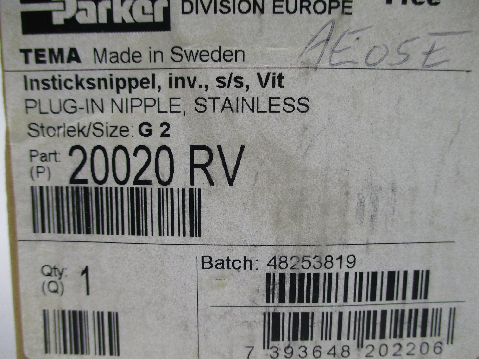 PARKER 20020RV NSMP