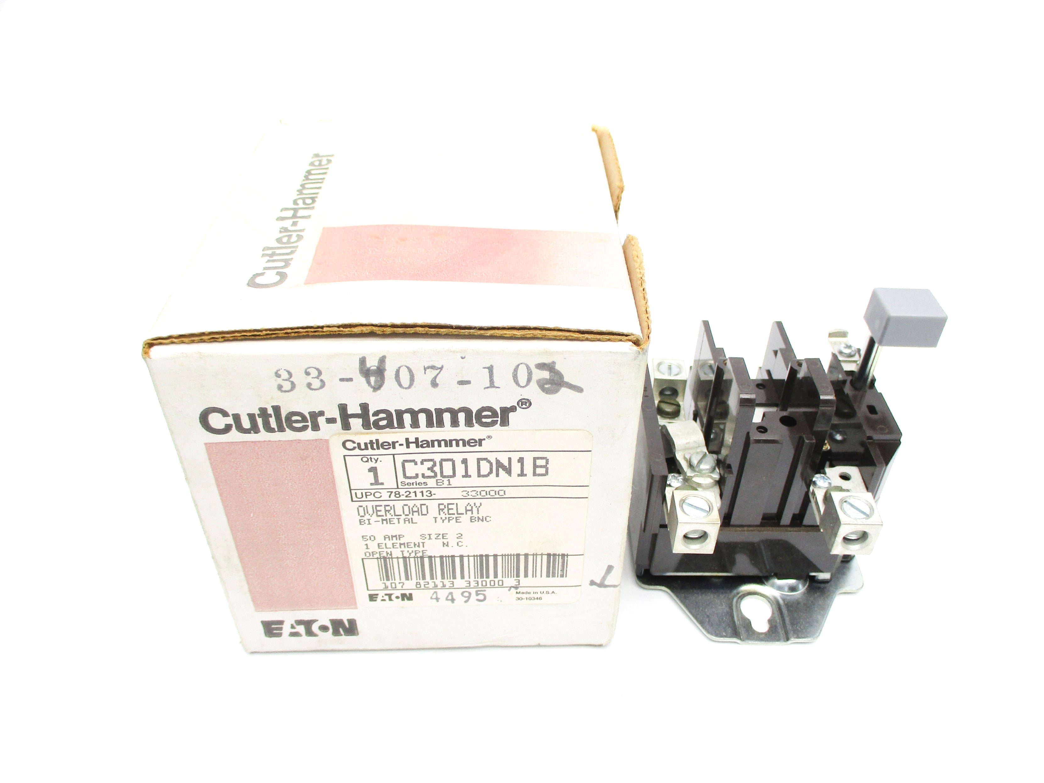 CUTLER HAMMER C301DN1B SER. B1 50A 600VAC NSMP