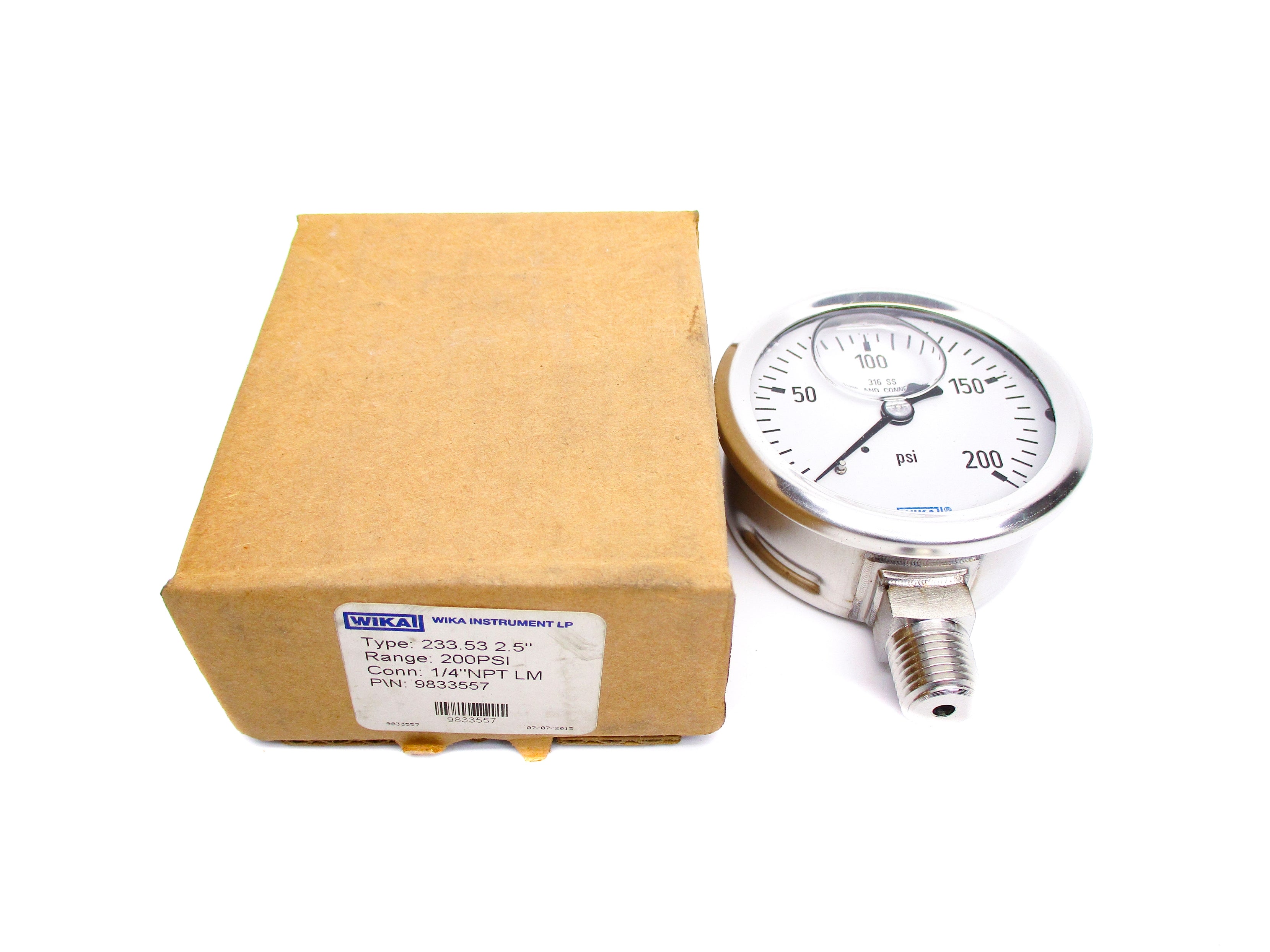 WIKA 9833557 233.53 200PSI 2.5" NSMP