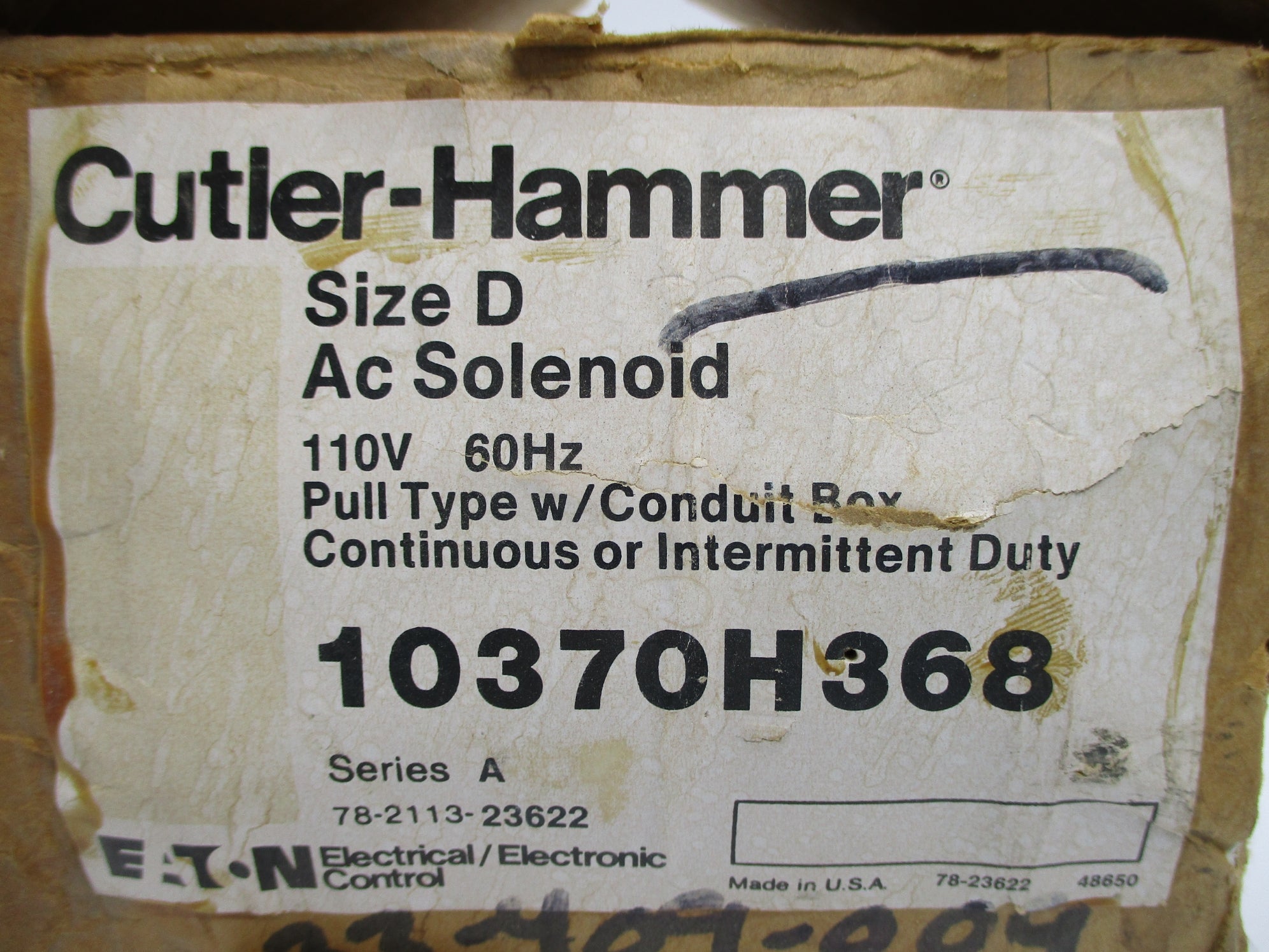 CUTLER HAMMER 10370H368 SER. A 110V NSMP
