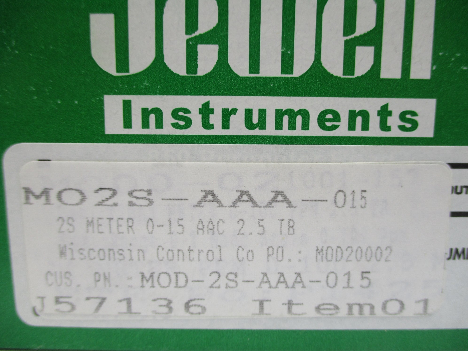 JEWELL INSTRUMENTS MO2S-AAA-015  0-15AC NSMP