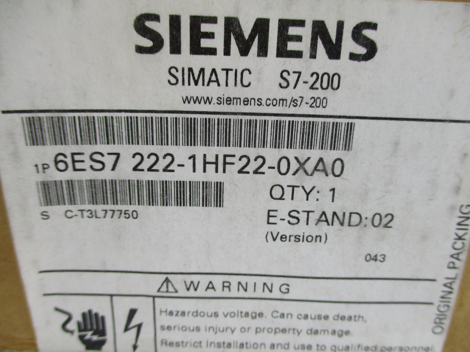 SIEMENS 6ES7222-1HF22-0XA0 NSMP