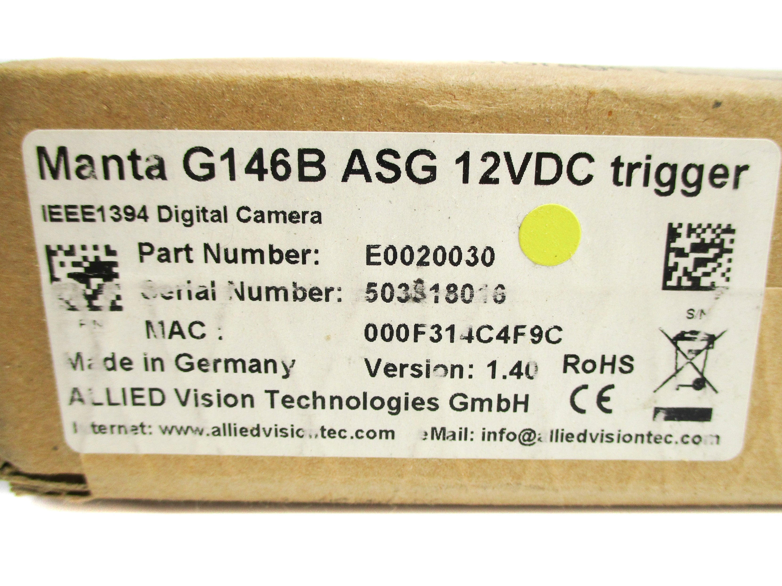ALLIED VISION TECHNOLOGIES E0020030 NSMP