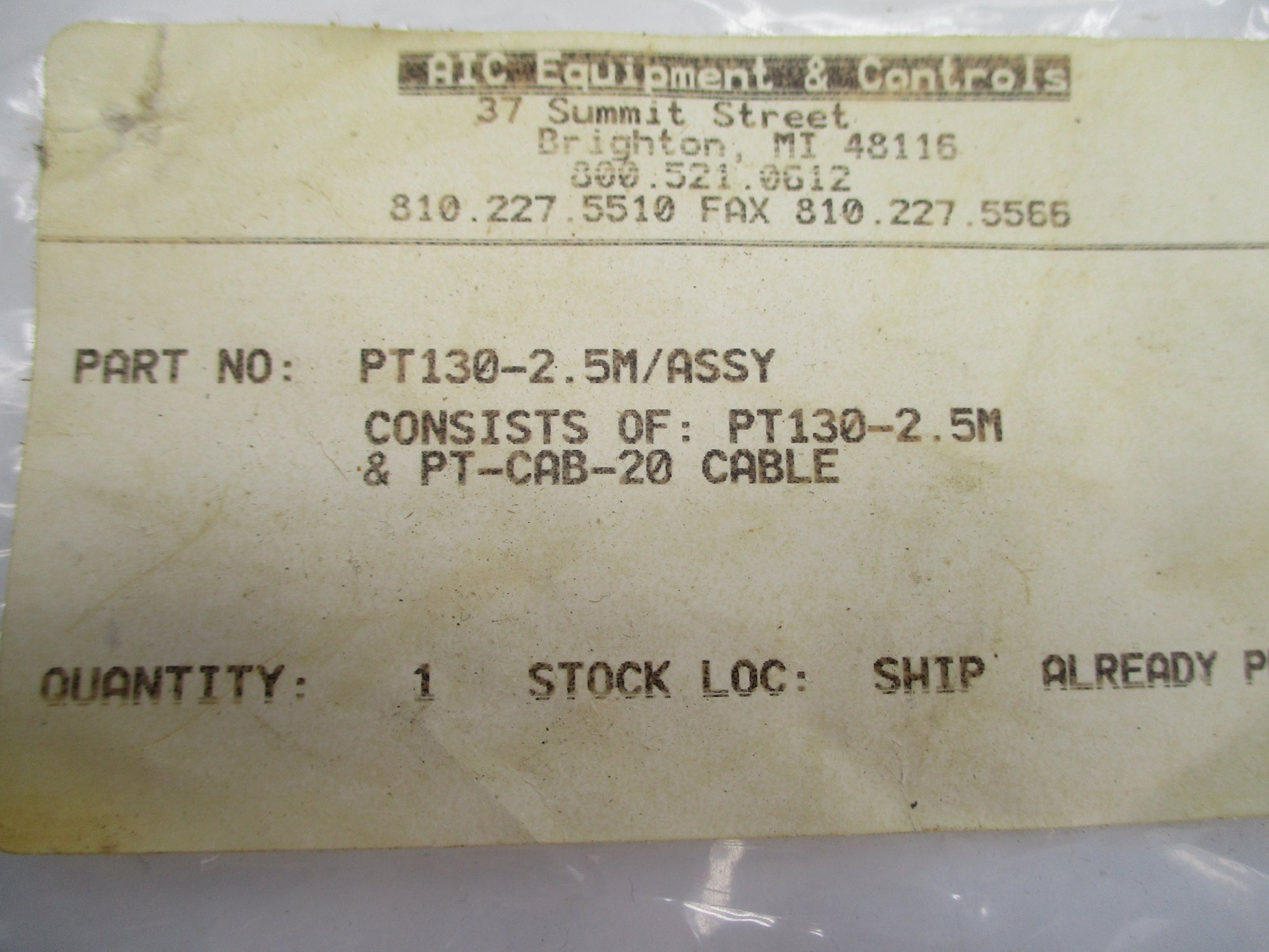 DYNISCO PT130-2.5M/ASSY NSMP