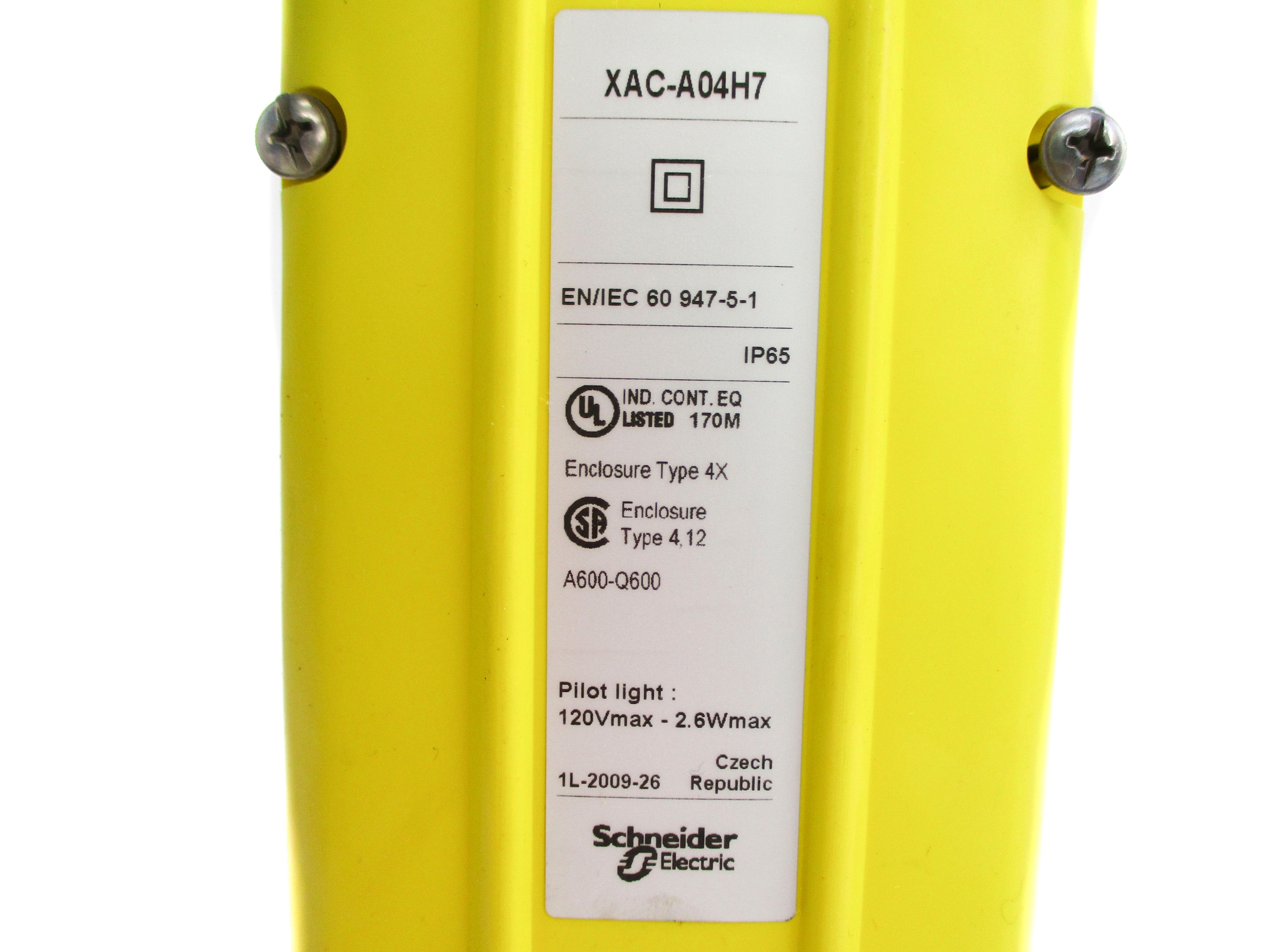 SCHNEIDER ELECTRIC XAC-A04H7 120V NSNP