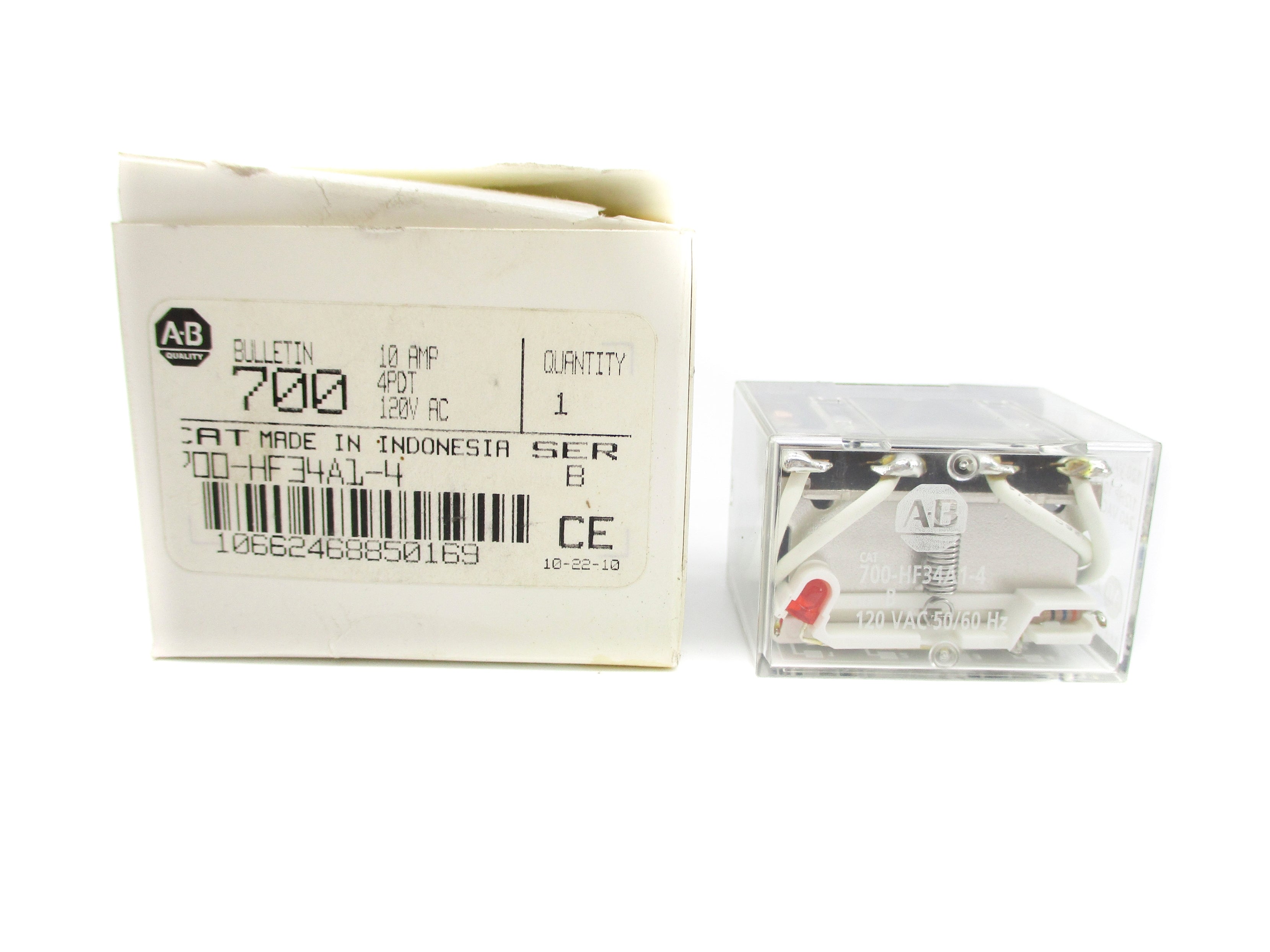 ALLEN BRADLEY 700-HF34A1-4 SER. B 120VAC 10A (WH) NSMP