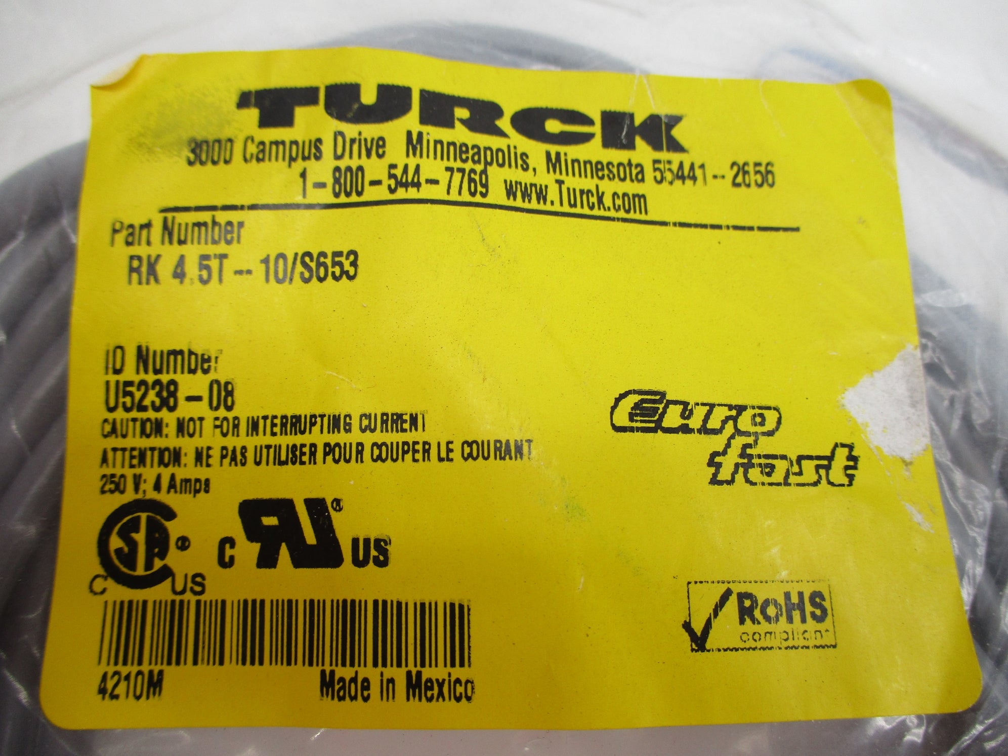 TURCK RK4.5T-10/S653 NSMP