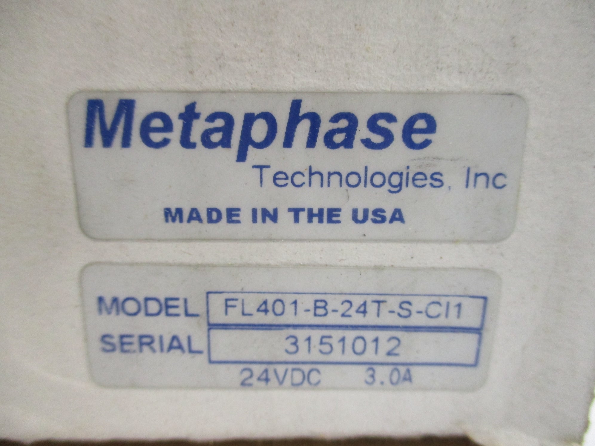 METAPHASE FL401-B-24T-S-CI1 NSMP