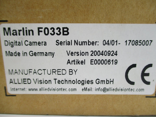ALLIED VISION TECHNOLOGIES MARLIN F033B NSMP