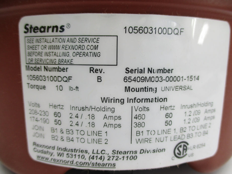 STEARNS 105603100DQF NSNP