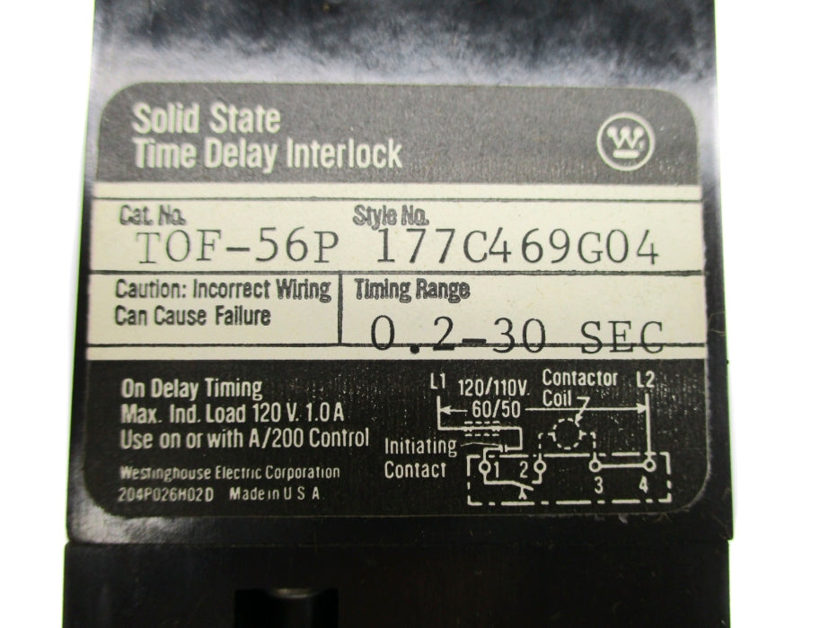 WESTINGHOUSE TOF-56P 177C469G04 0.2-30S NSNP