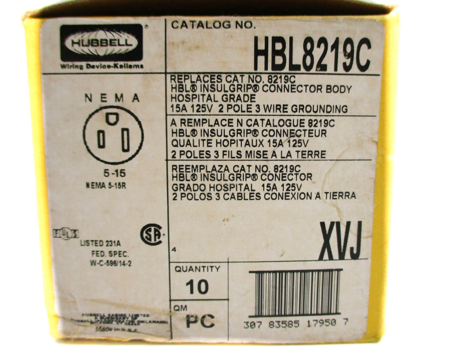 HUBBELL HBL8219C (PKG OF 10) NSMP