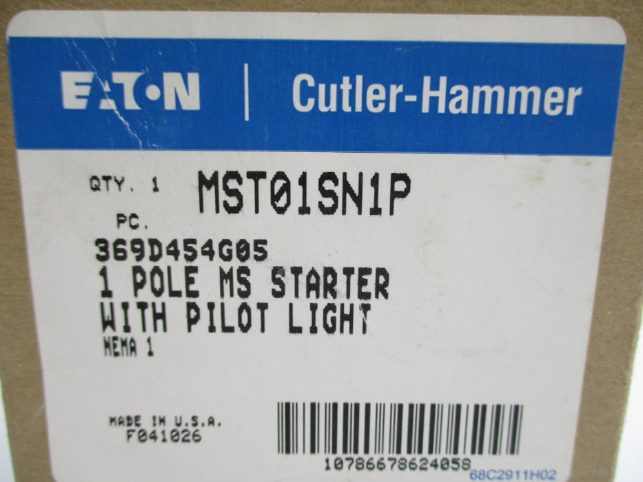 EATON MST01SN1P 369D454G05 NSMP