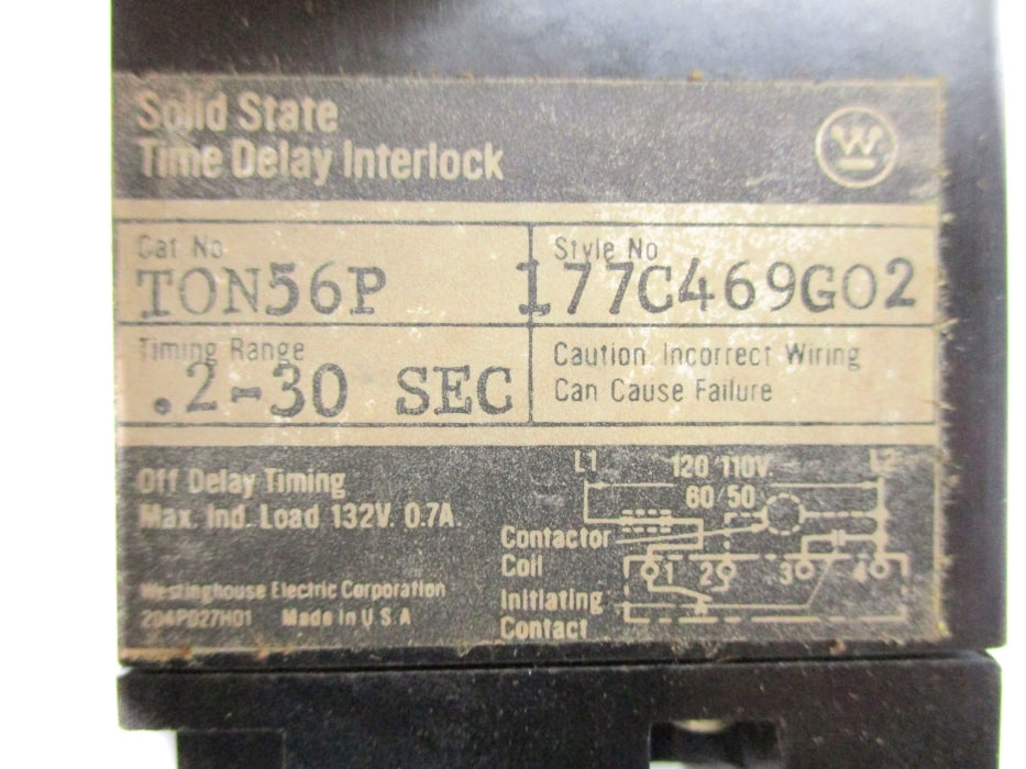 WESTINGHOUSE TON56P 177C469G02 0.2-30S NSNP