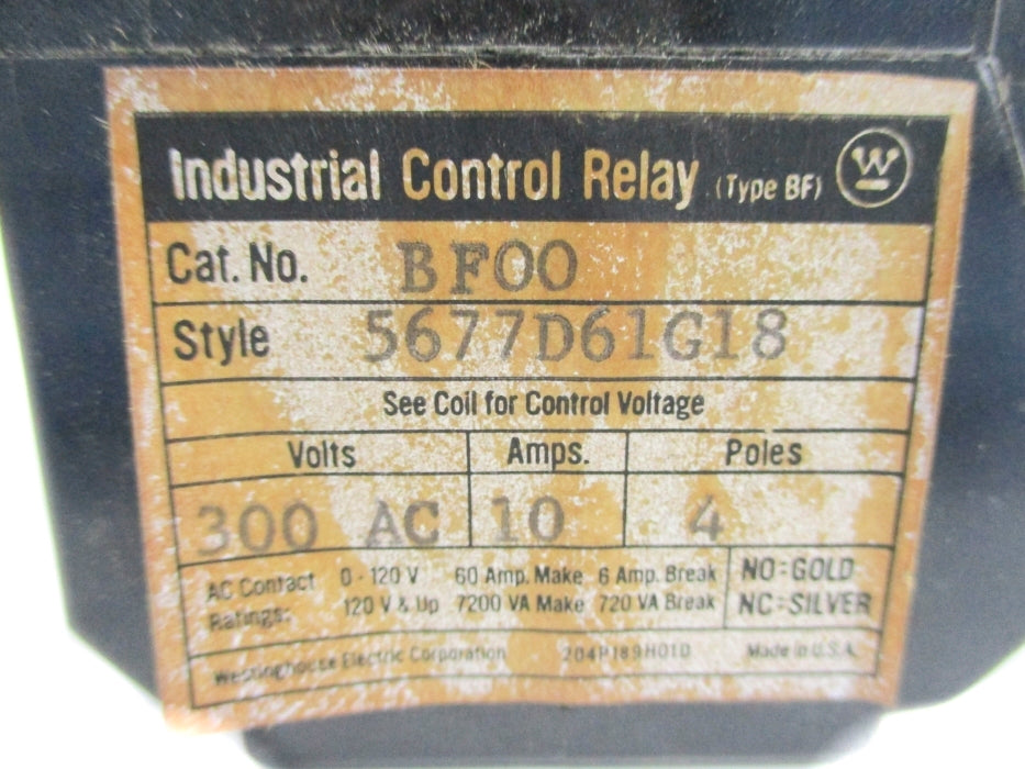 WESTINGHOUSE 5677D61G18 BF00 300VAC 10A UNMP