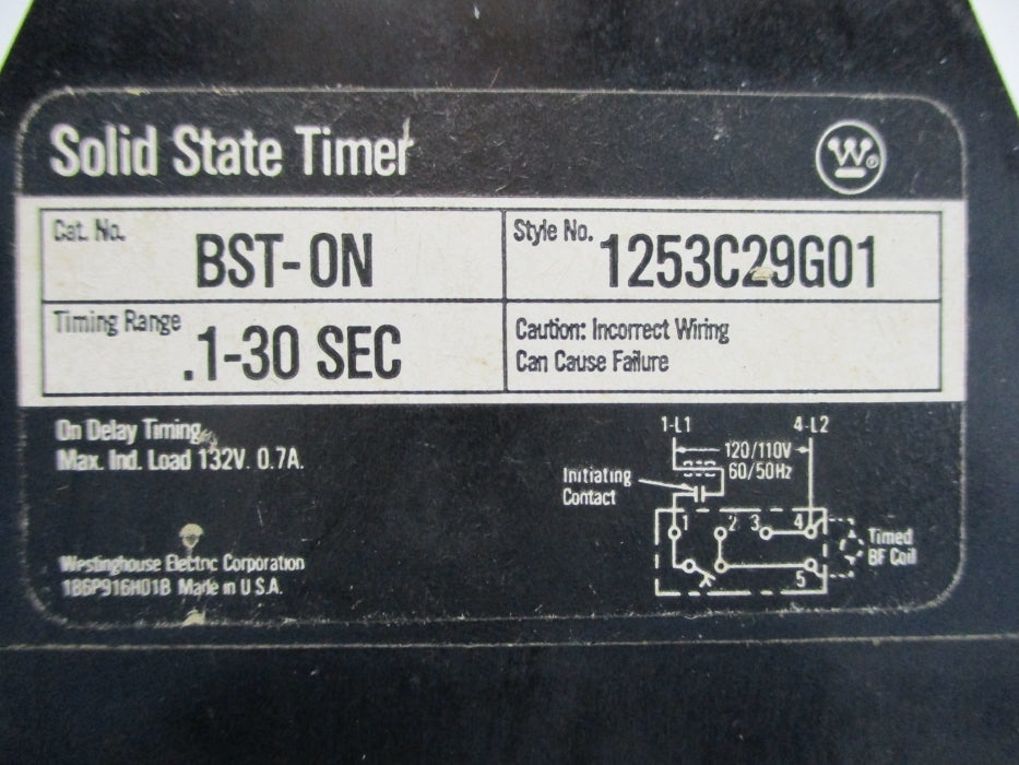 WESTINGHOUSE BST-ON 1253C29G01 0.1-30S UNMP