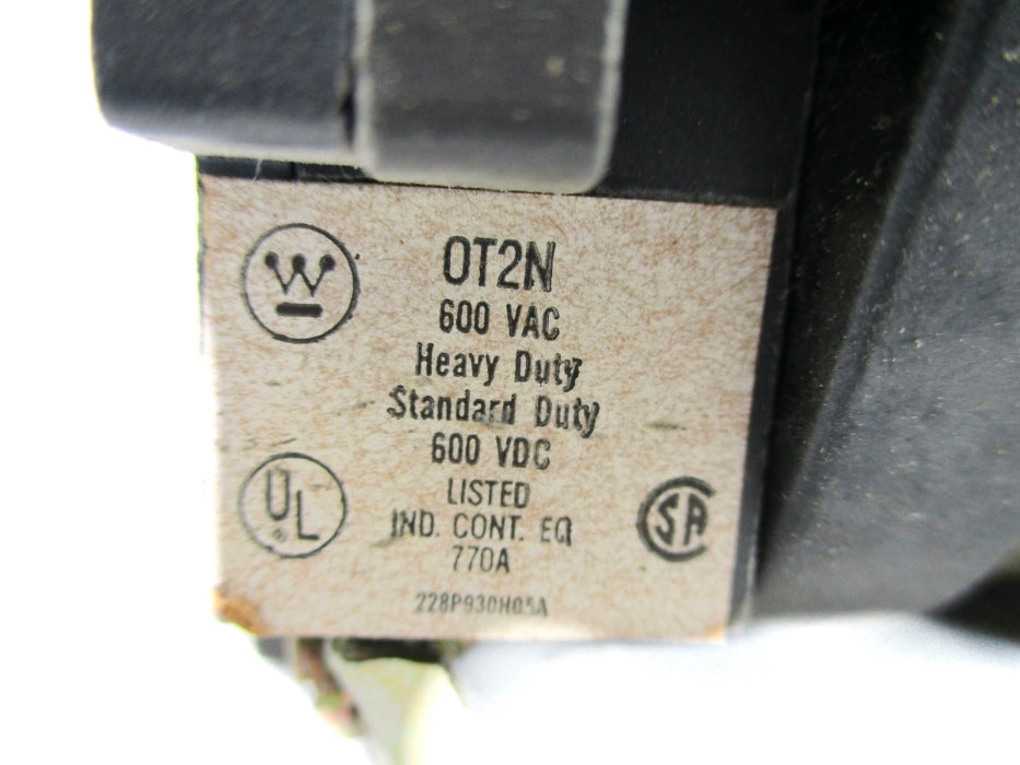 WESTINGHOUSE OT2N (NO KEY) UNMP