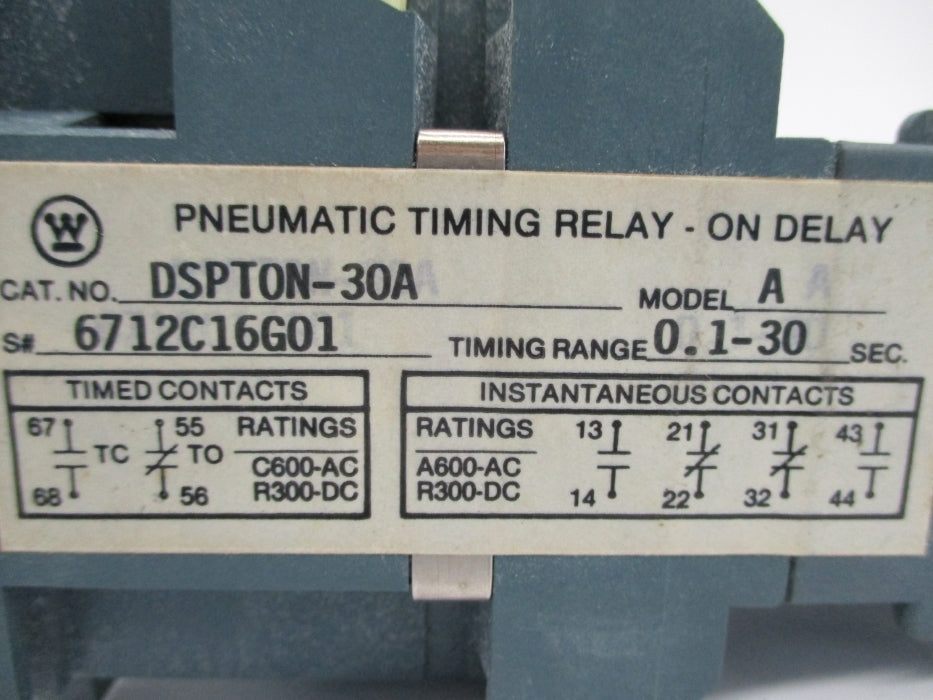 WESTINGHOUSE DSPTON-30A 6712C16G01 0.1-30S UNMP