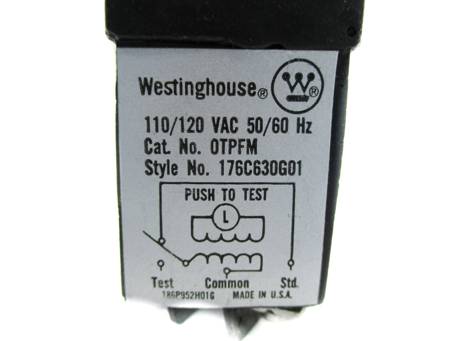 WESTINGHOUSE 176C630G01 OTPFM 110/120VAC UNMP