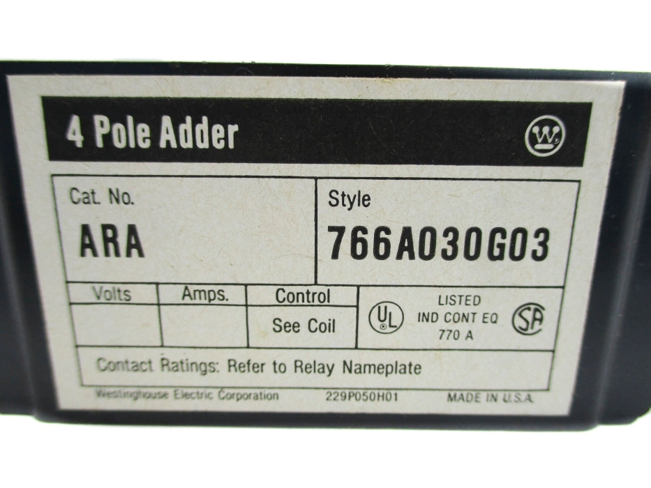 WESTINGHOUSE ARA 766A030G03 UNMP