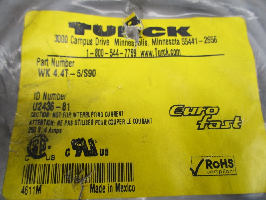 TURCK WK4.4T-5/S90 U2436-81 NSMP