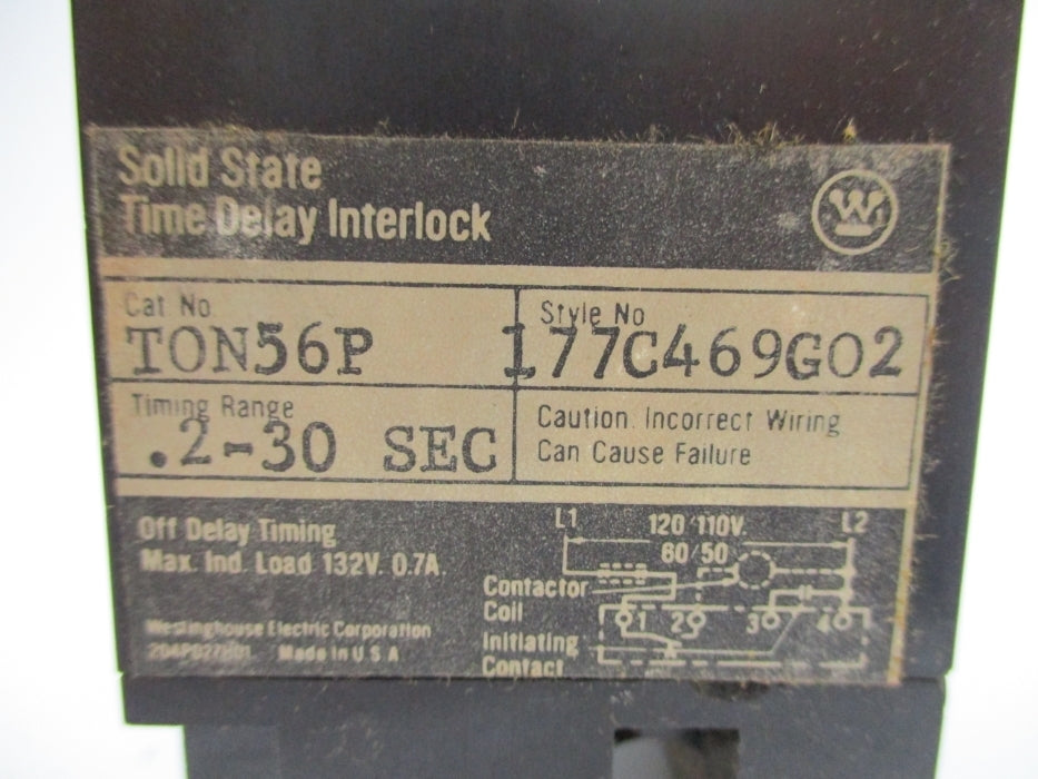 WESTINGHOUSE TON56P 177C469G02 0.2-30S UNMP