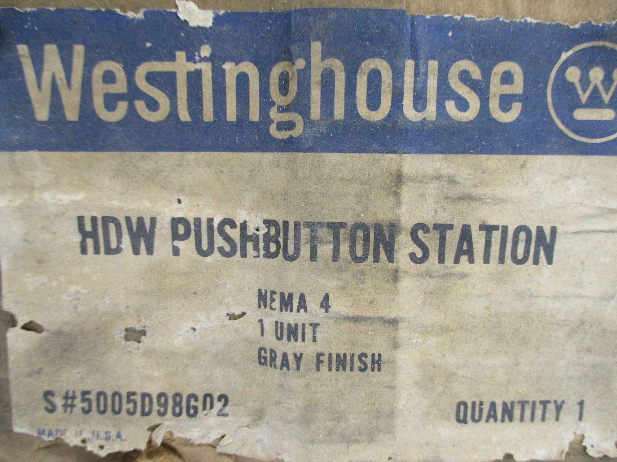 WESTINGHOUSE 5005D98G02 HDW NSFS