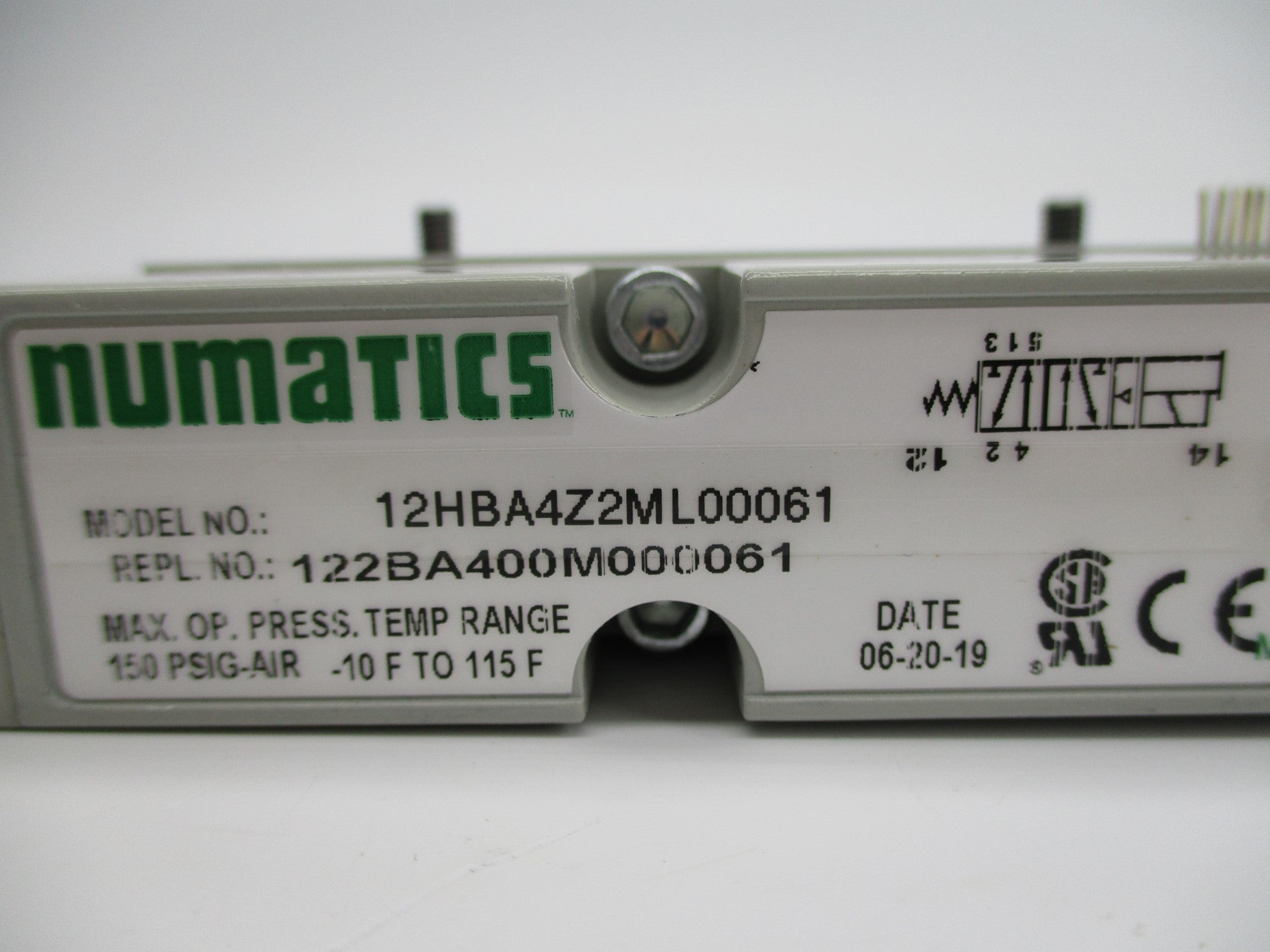 NUMATICS 12HBA4Z2ML00061 150PSIG 24VDC NSNP