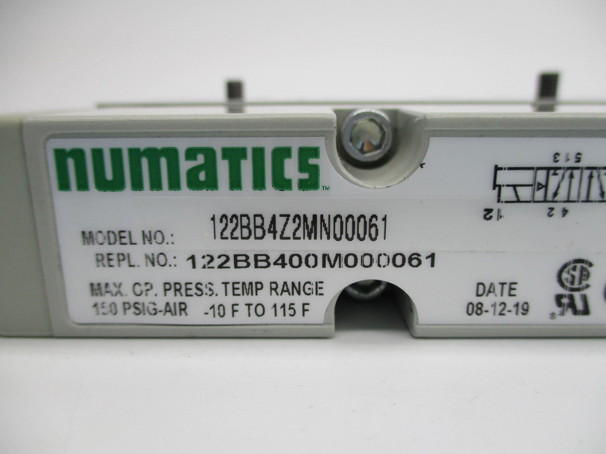 NUMATICS 122BB4Z2MN00061 150PSIG 24VDC NSNP