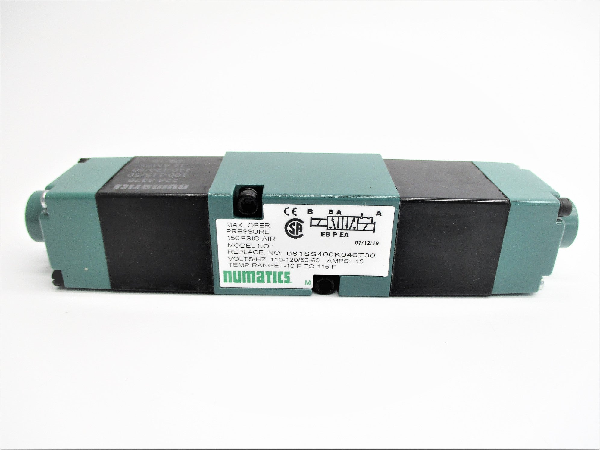NUMATICS 081SS400K046T30 110-120V .15A 150PSI NSNP