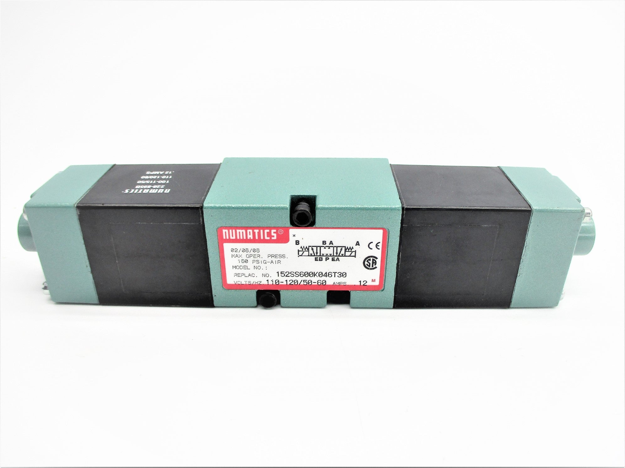 NUMATICS 152SS600K046T30 150PSIG 110/120V NSNP