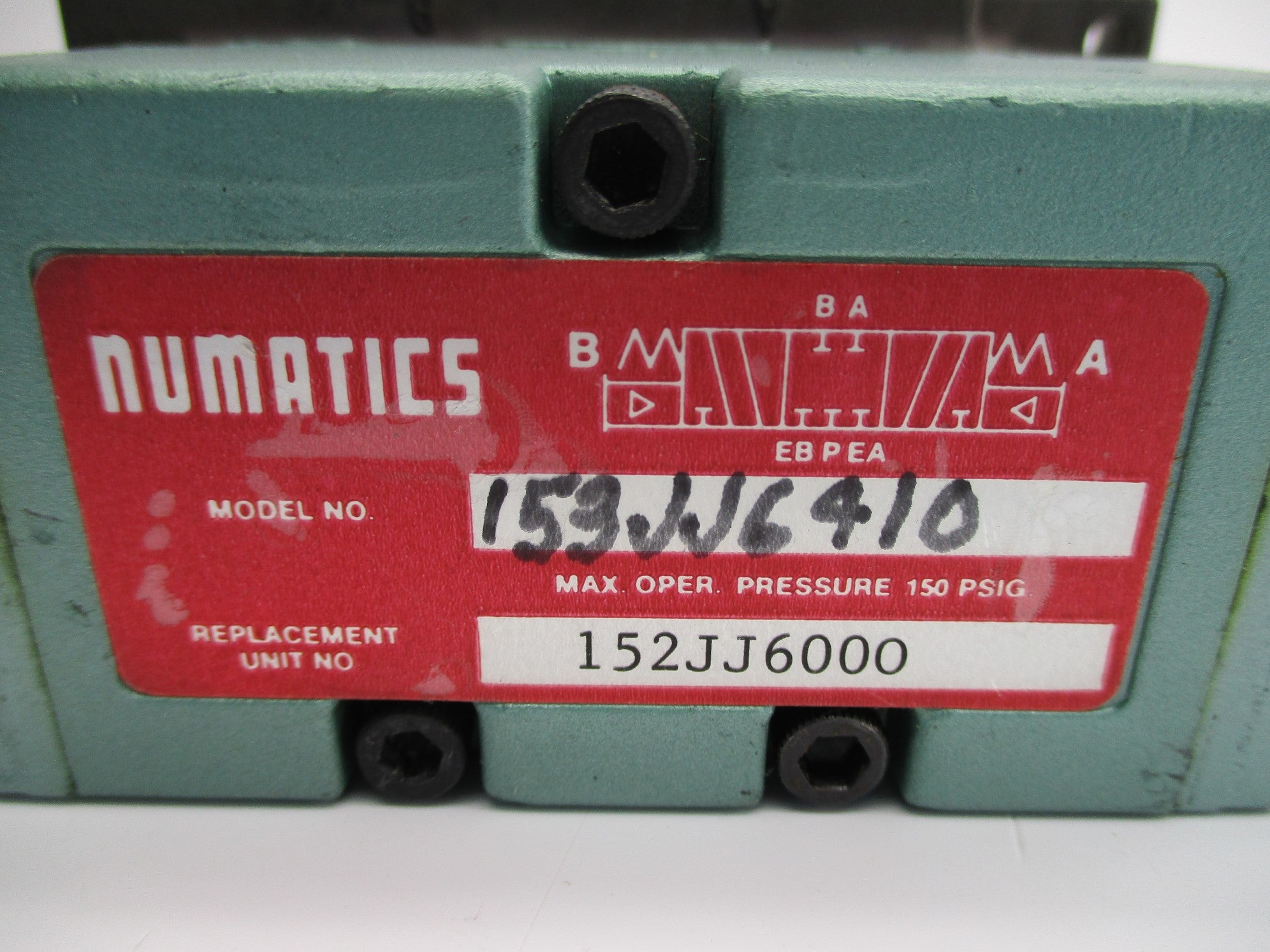 NUMATICS 153JJ6410 150PSIG UNMP