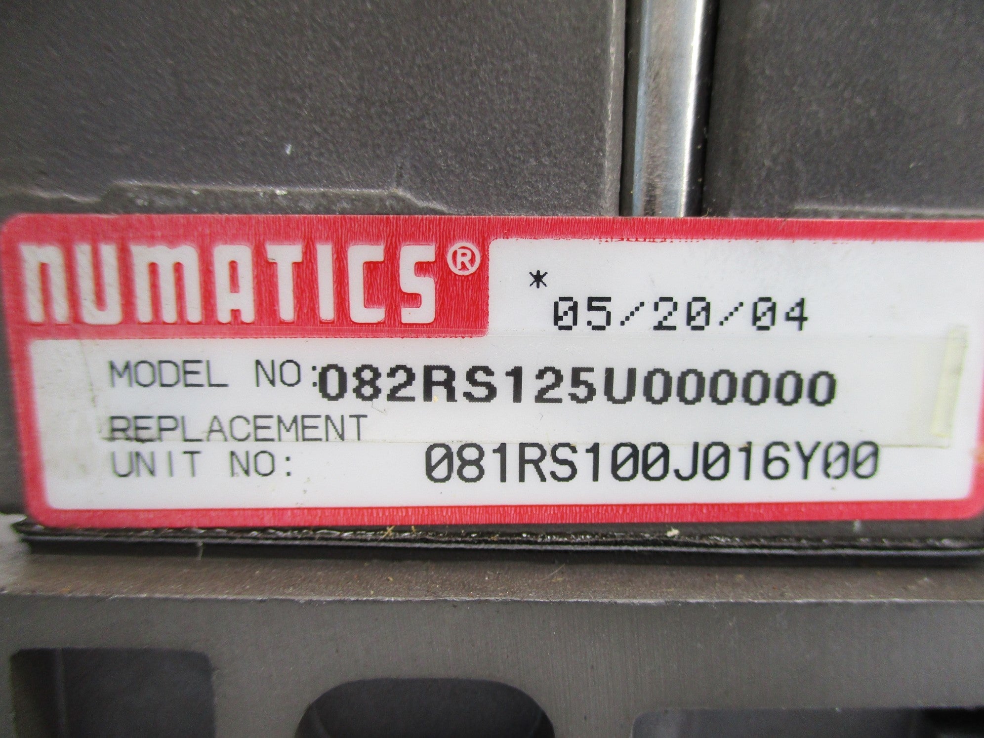 NUMATICS 082RS125U000000 UNMP