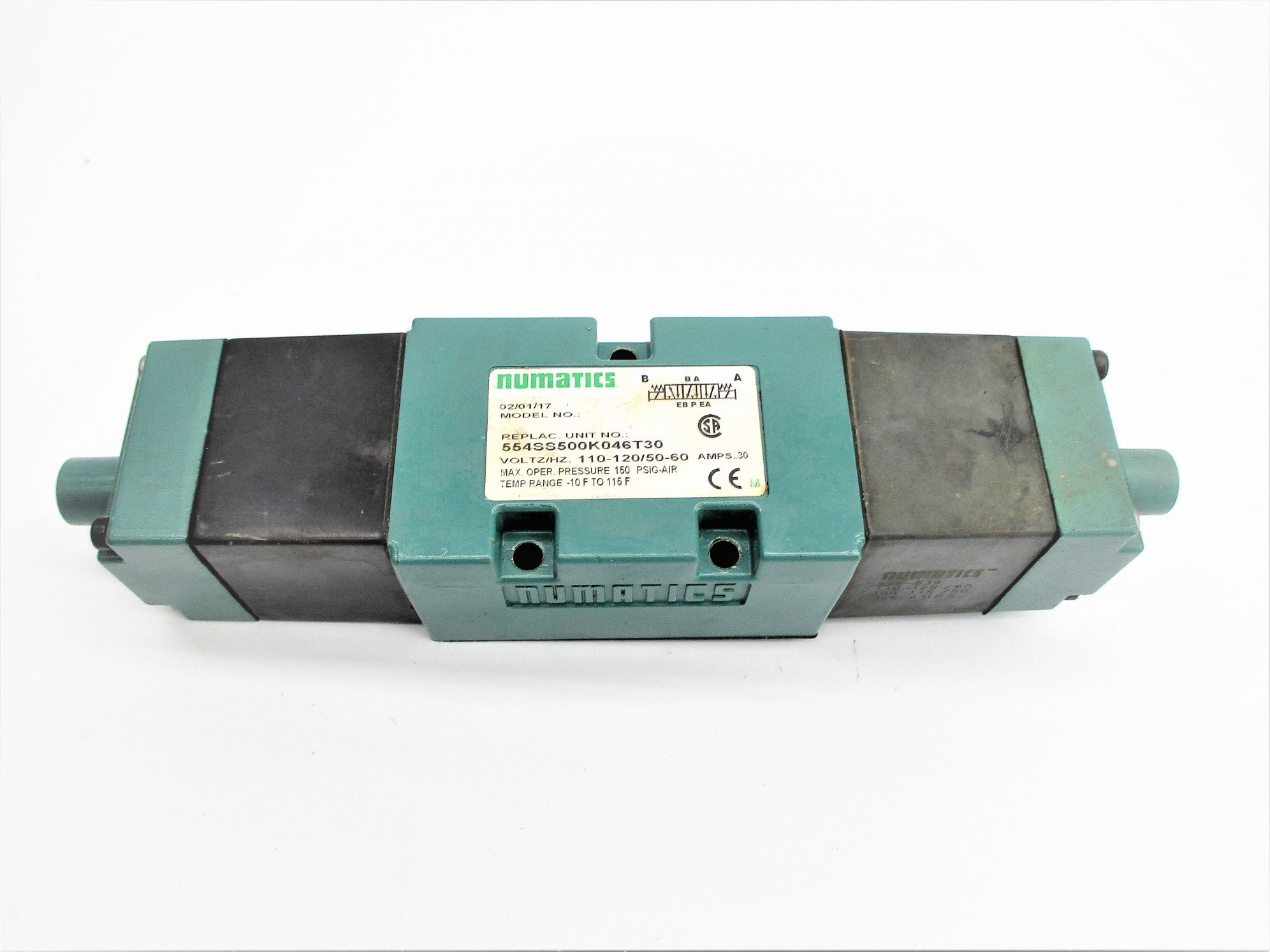 NUMATICS 554SS500K046T30 150PSIG 110/120V UNMP