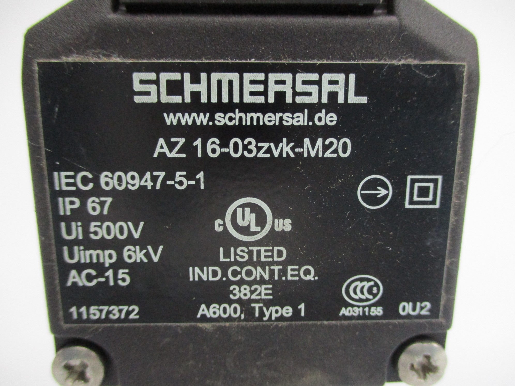 SCHMERSAL AZ16-03ZVK-M20 UNMP