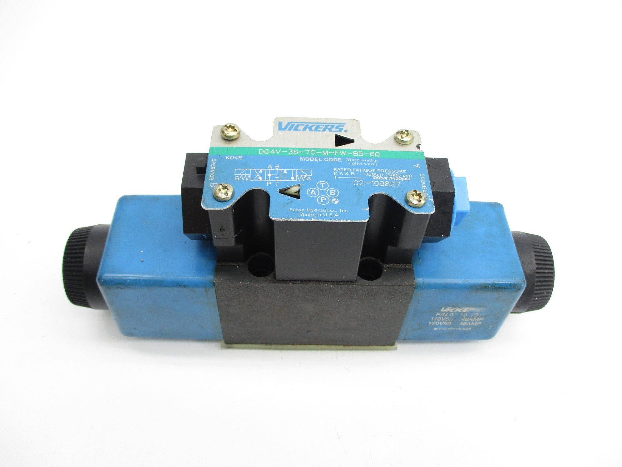 VICKERS DG4V3S7CMFWB560 02-109827 1450PSI 110/120V UNMP