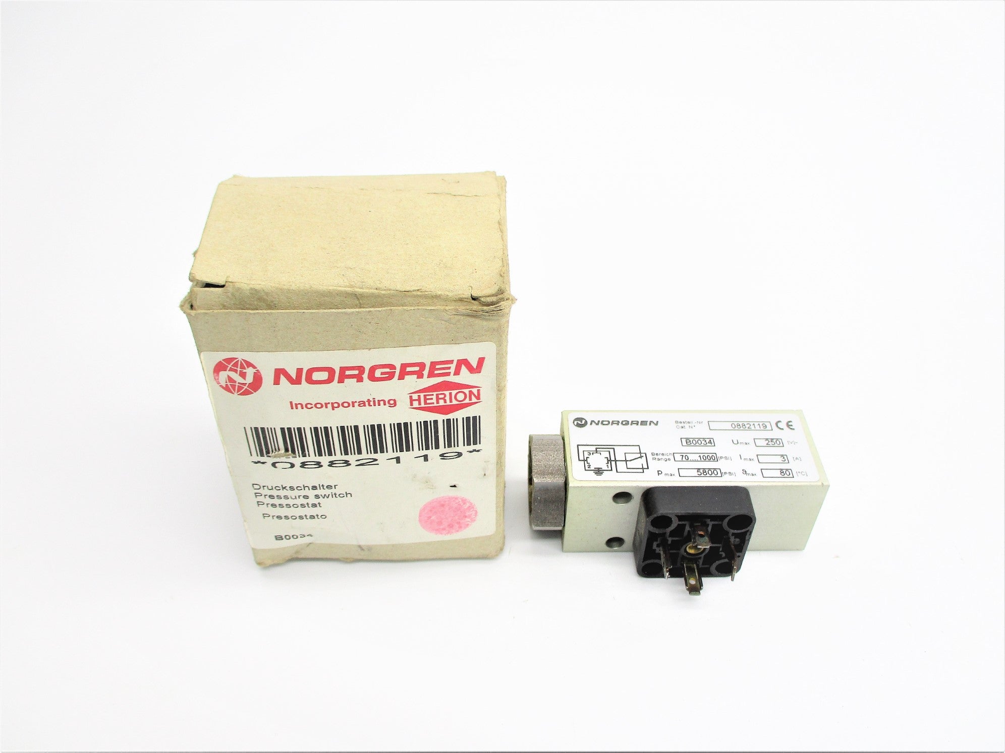 NORGREN 0882119 5800PSI NSMP