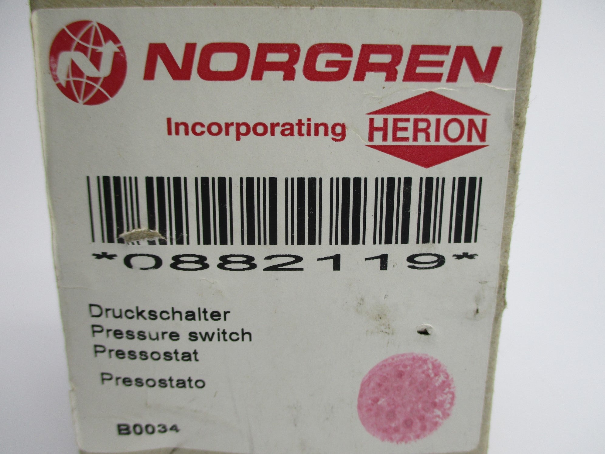 NORGREN 0882119 5800PSI NSMP