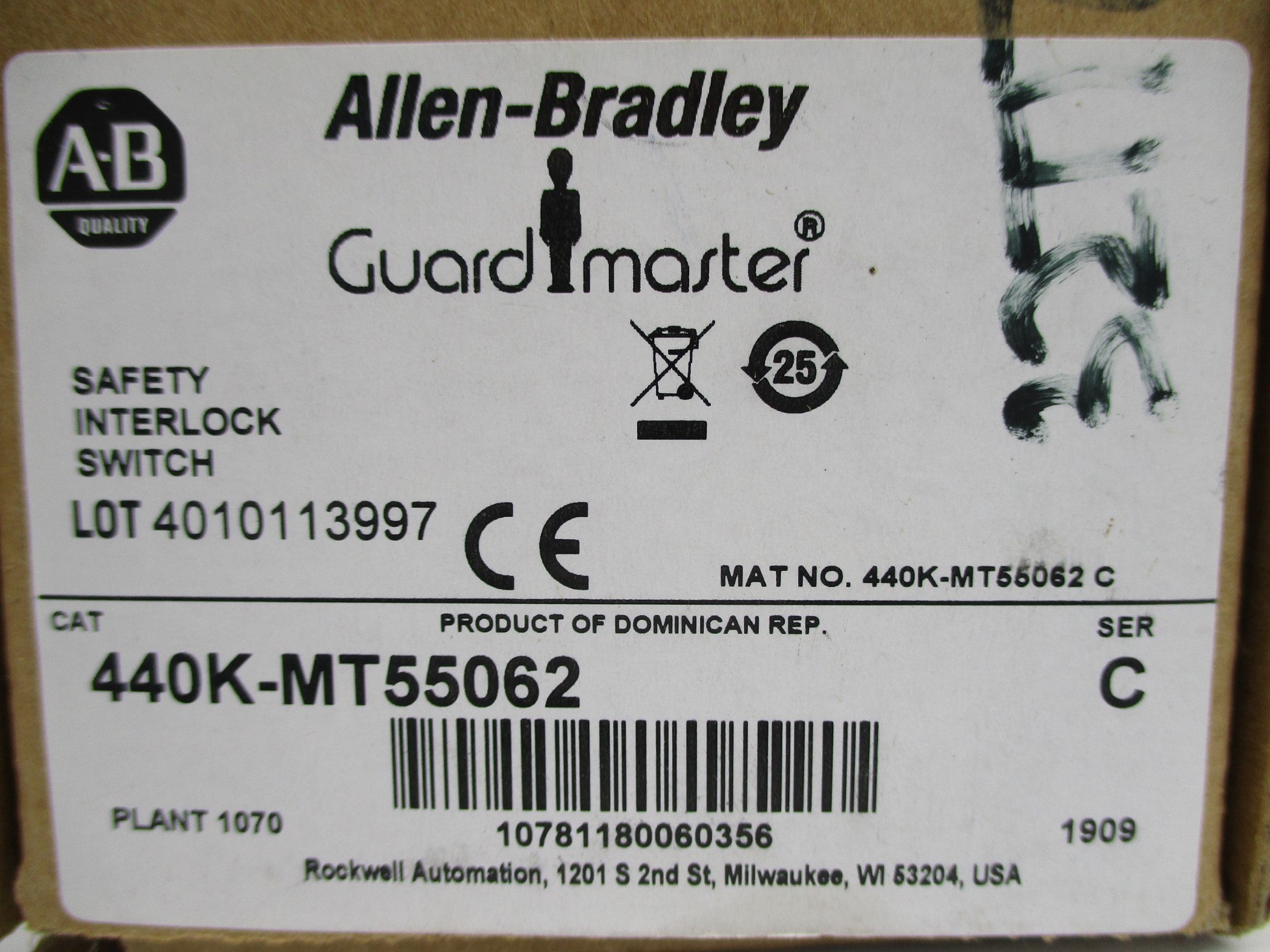 INDUSTRIAL SPARE PART 440K-MT55062 SER. C (BR/WH) NSMP