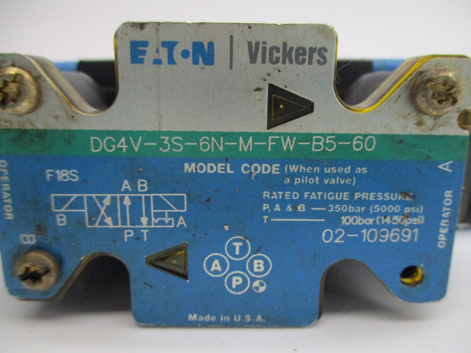 EATON DG4V3S6NMFWB560 02-109691 5000PSI 110/120V UNMP