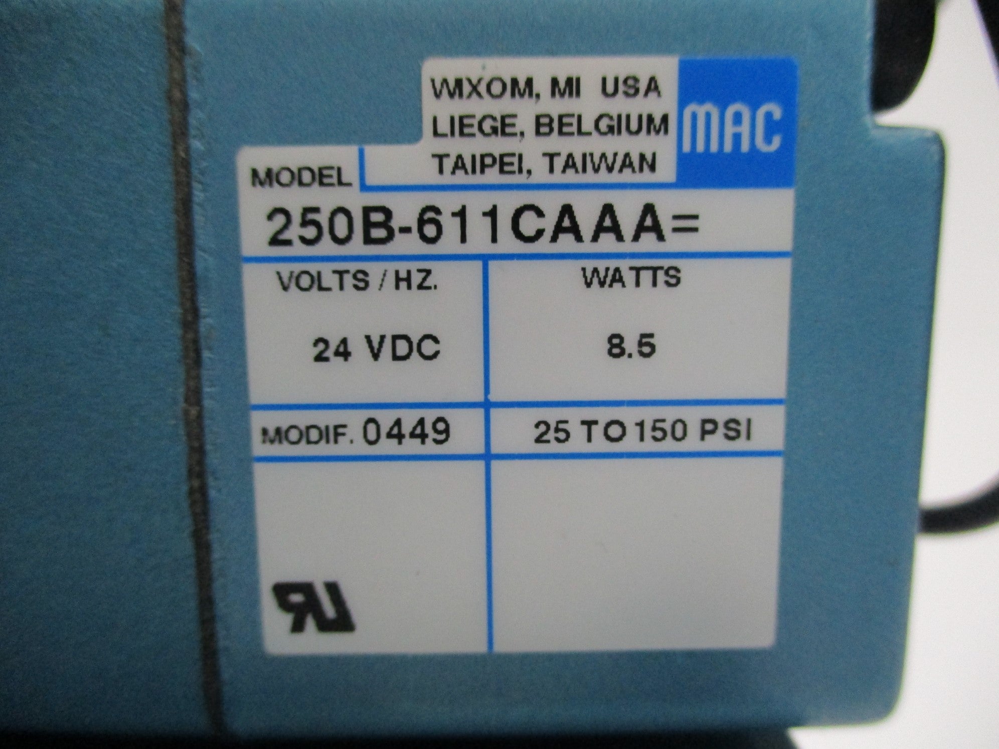 MAC 57D-12-611CA 25-150PSI 24VDC NSNP