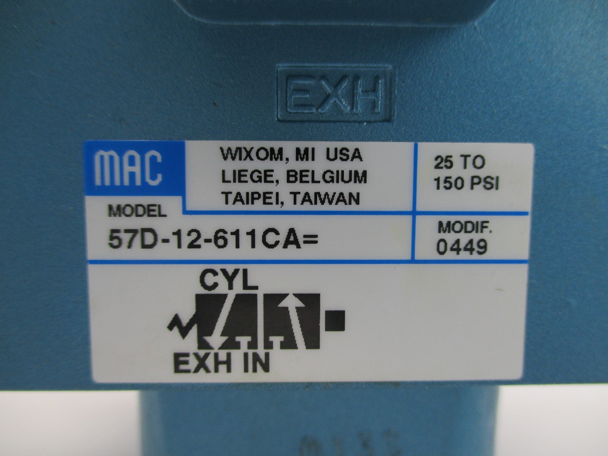 MAC 57D-12-611CA 25-150PSI 24VDC NSNP