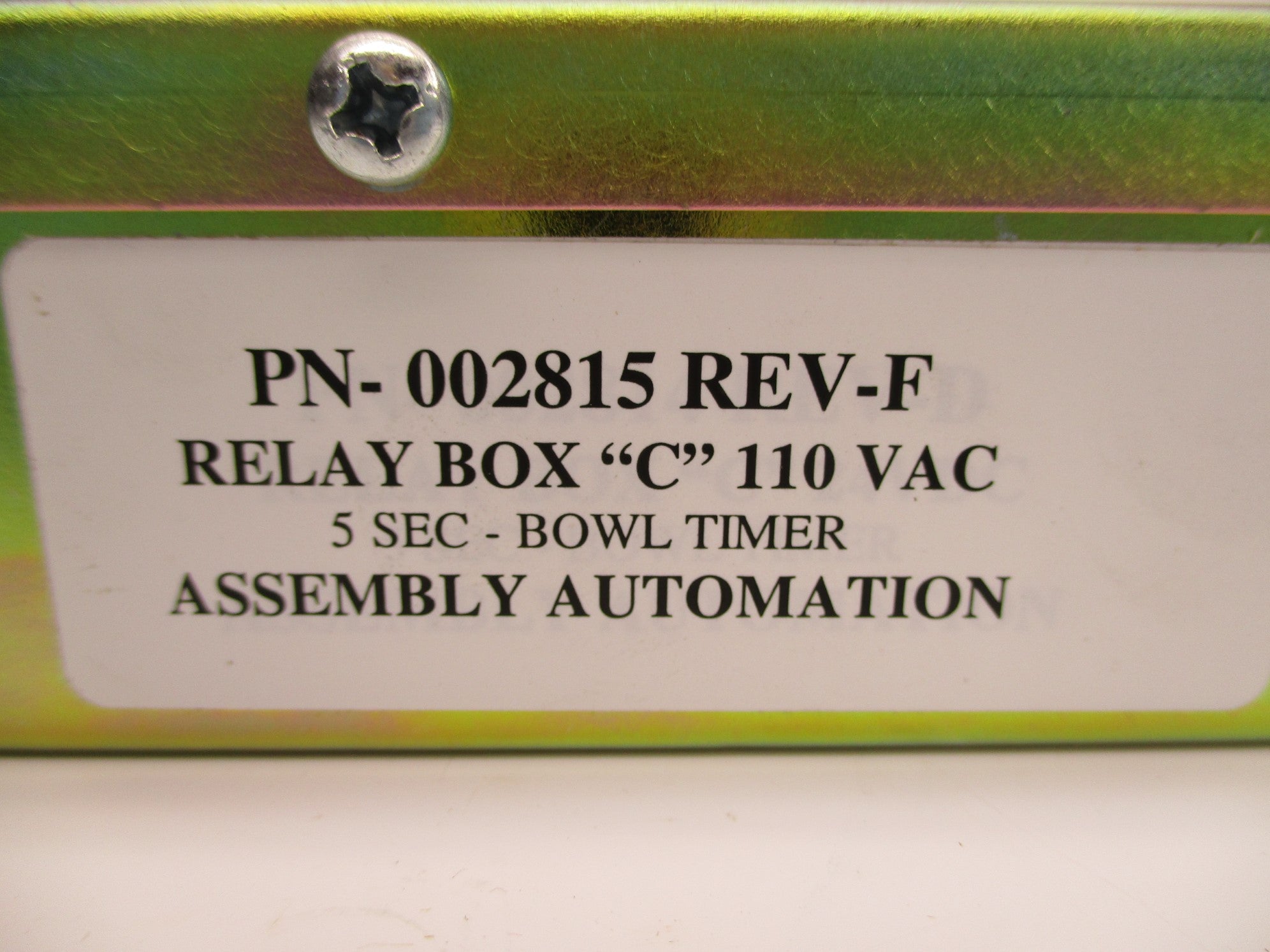 ASSEMBLY AUTOMATION 002815 NSNP