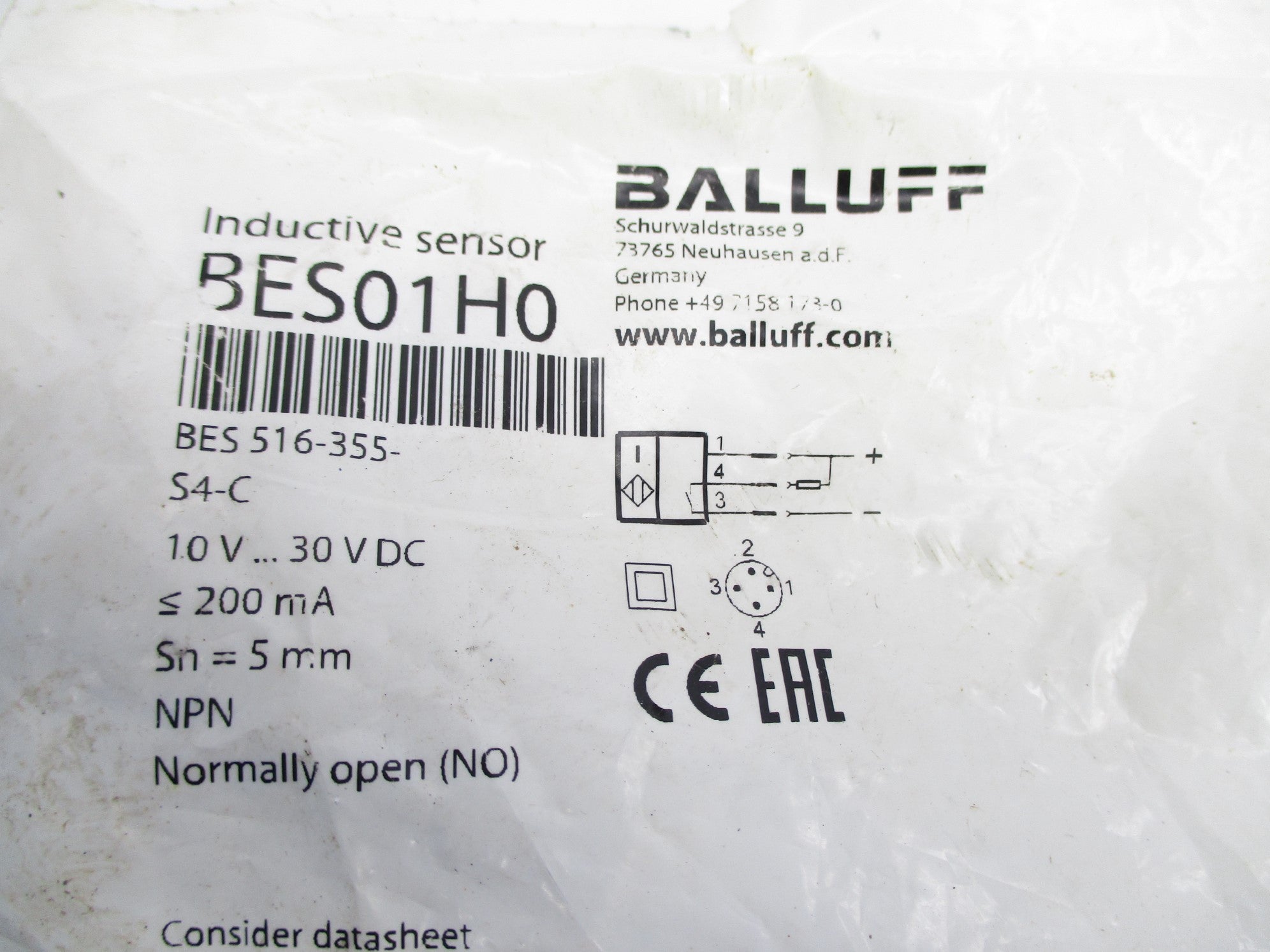 BALLUFF BES516-355-S4-C BES01H0 NSMP
