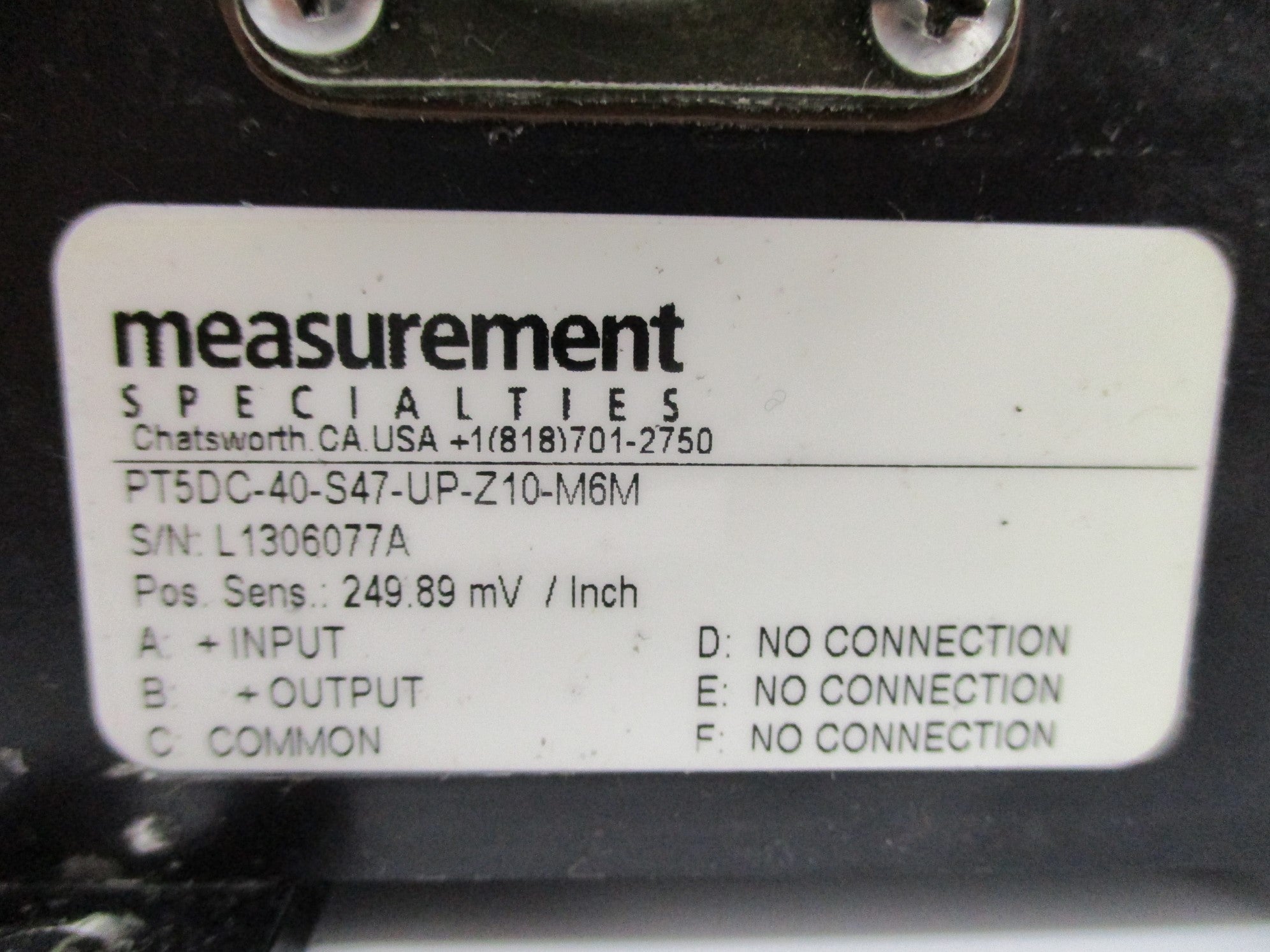 MEASUREMENT SPECIALTIES PT5DC-40-S47-UP-Z10-M6M UNMP